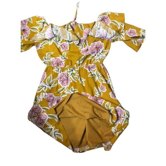 Fonda Ruffle Detail Cupcakes and Cashmere Floral Print Dress, Yellow/Gold, XS - Picture 12 of 16